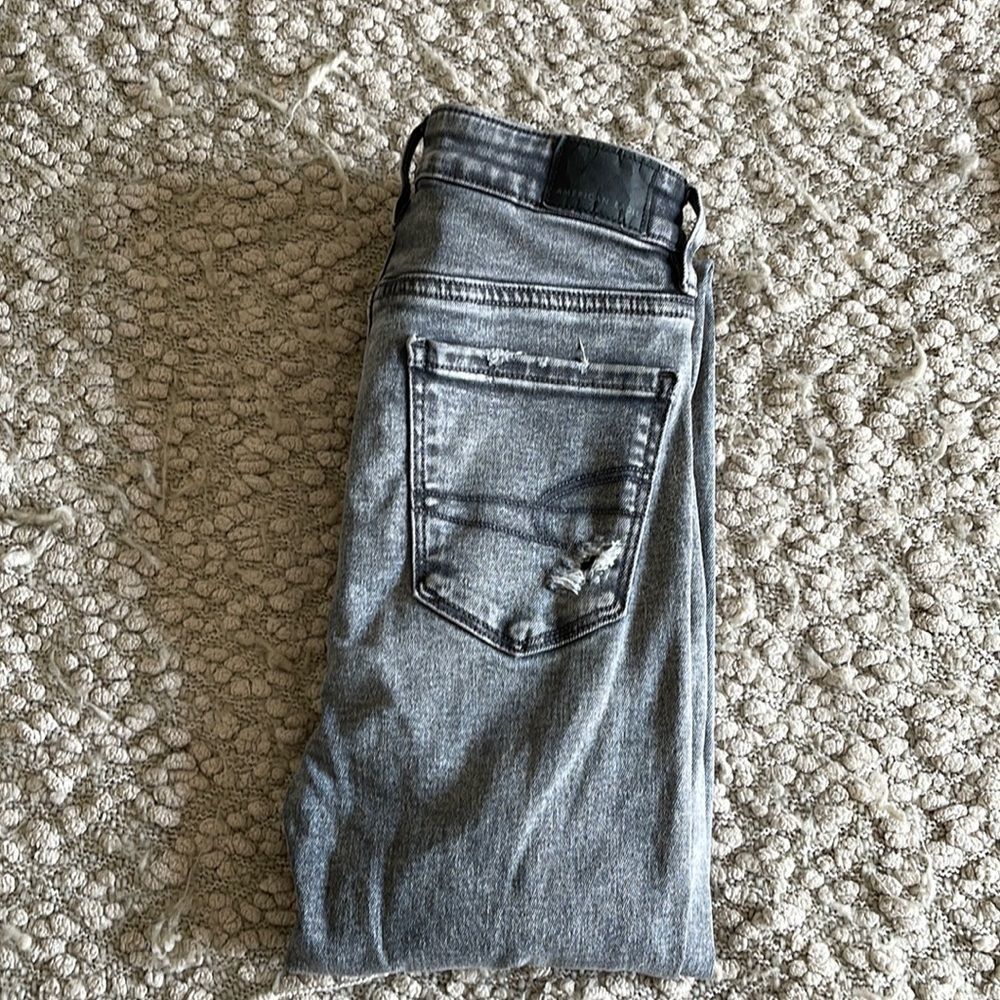 American Eagle Denim jeans. Size 000 super high rise jeggings. Charcoal
